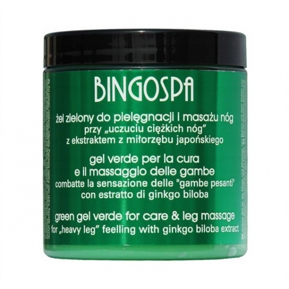 BINGOSPA Żel zielony do pielęgnacji i masażu nóg przy uczuciu "ciężkich nóg" 250 g