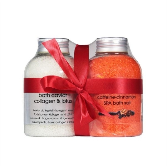 BINGOSPA Zestaw nr 4 kawior do kąpieli 380 g + sól cellulitis 600 g