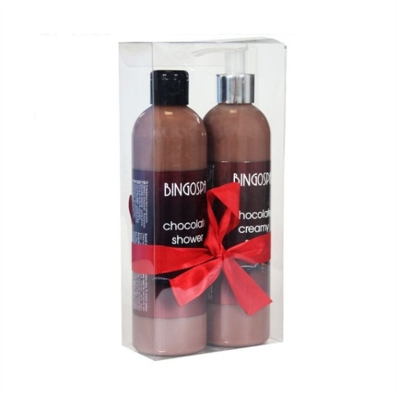 BINGOSPA Zestaw nr 8 czekoladowy mydło 300 ml + krem pod prysznic 300 ml