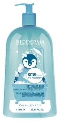 BIODERMA ABCDERM MOUSSANT Żel myjący 1000 ml