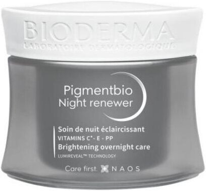 BIODERMA PIGMENTBIO Rozjaśniający krem na noc redukujący przebarwienia 50 ml