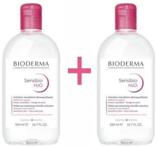 BIODERMA SENSIBIO H2O Płyn micelarny 500 ml + 500 ml