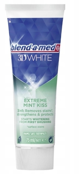 BLEND-A-MED 3D White Extreme Mint Kiss pasta do zębów 75 ml