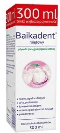 Baikadent Płyn miętowy płyn do stosowania w jamie ustnej 300 ml