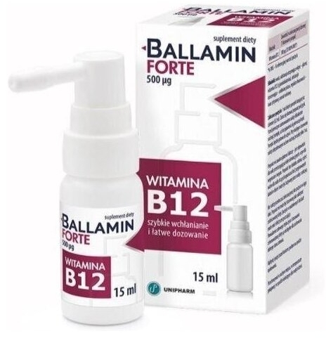 Ballamin Forte witamina B12 aerozol doustny 15 ml