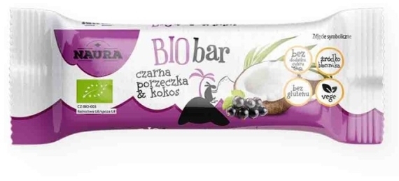 Baton Kokos&Czarna Porzeczka Bio 35 g