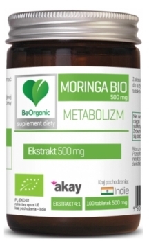 BeOrganic Moringa Bio 500 mg 100 tabletek