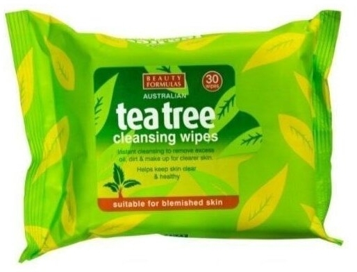 Beauty Formulas Chusteczki oczyszczające Tea tree 30 sztuk