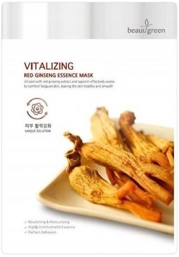 BeauuGreen Vitalizing Red Ginseng Witalizująca Maseczka Do Twarzy Żeń-Szeń 23g
