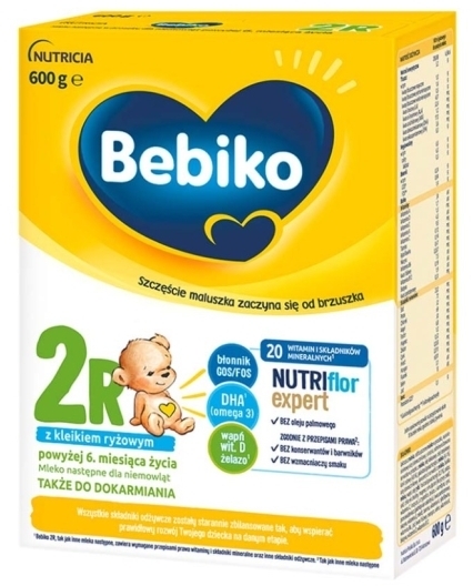Bebiko 2R mleko następne dla niemowląt powyżej 6. miesiąca życia 600 g