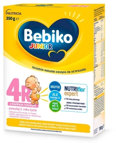 Bebiko Junior 4R odżywcza formuła na bazie mleka dla dzieci powyżej 2. roku życia 350 g