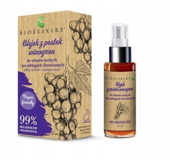 Bioelixire Organic Olejek z pestek winogron + Moringa 50 ml