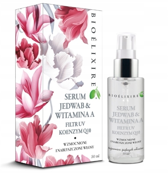 Bioelixire Serum do włosów Jedwab + Witamina A Filtr UV + Q10 50 ml