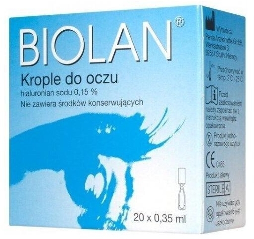 Biolan 0,15% krople do oczu 1,5mg/ml 20 minimsów