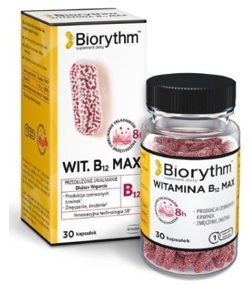 Biorythm Witamina B12 Max 30 kapsułek