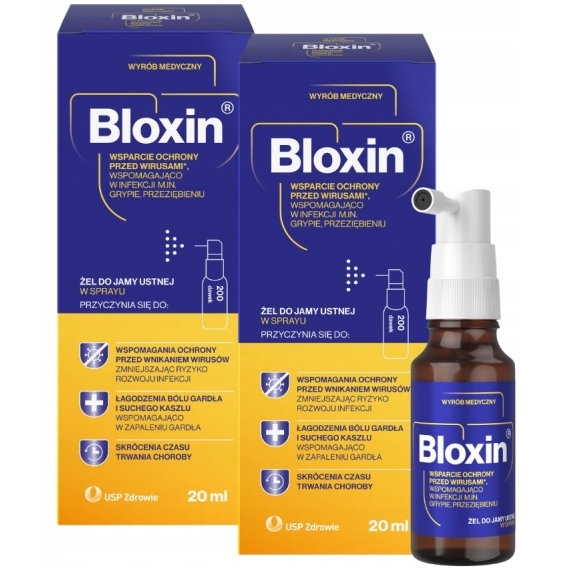 Bloxin Żel do jamy ustnej w sprayu 20 ml Wielopak x2