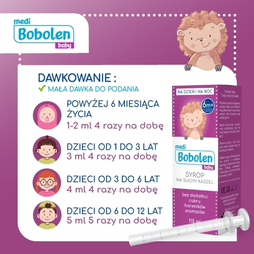 Bobolen Baby Syrop na suchy kaszel 115ml