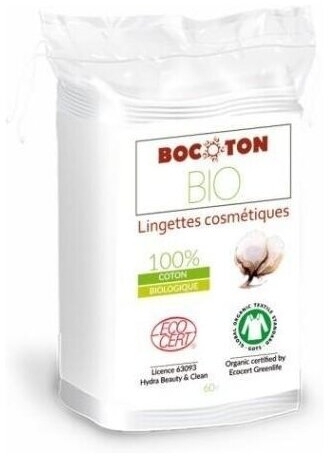 Bocoton Bawełniane ręczniczki kosmetyczne 60 sztuk