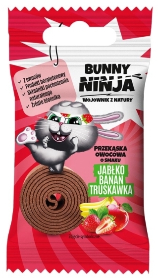 Bunny Ninja przekąska jabłko banan truskawka 15 g