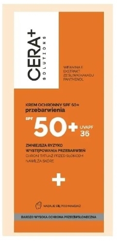 CERA+ SOLUTIONS Krem ochronny SPF50+ do skóry skłonnej do przebarwień 50ml