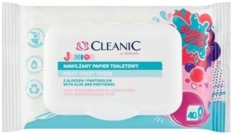 CLEANIC Junior Papier toaletowy nawilżany 40 sztuk