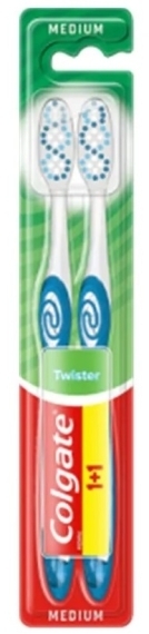 COLGATE Szczoteczka do zębów Twister Fresh średnia duopack