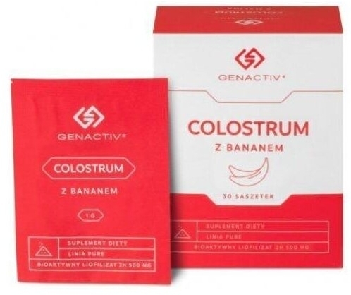 COLOSTRUM Z BANANEM GENACTIV (Colostrigen), proszek, saszetki 30 szt.