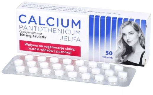 Calcium pantothenicum Jelfa 100 mg 50 tabletek