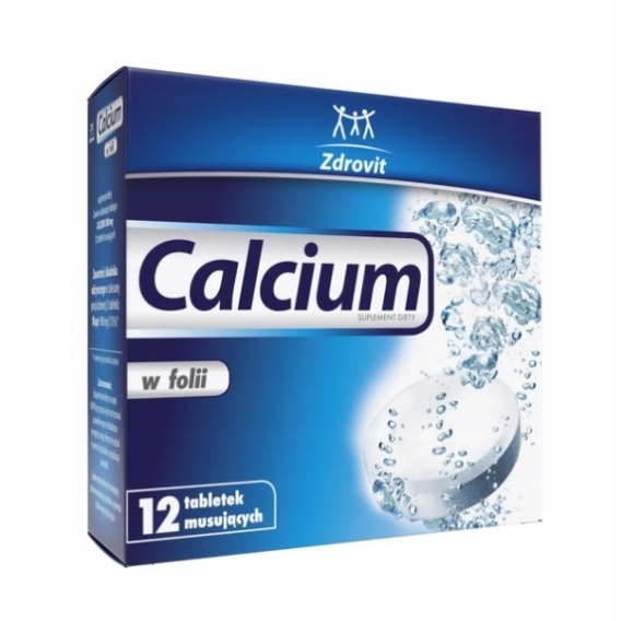 Calcium w folii 12 tabletek musujących