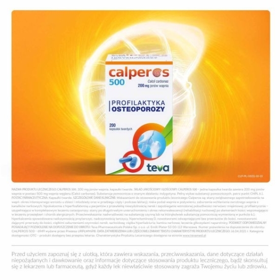 Calperos 500 mg 200 kapsułek