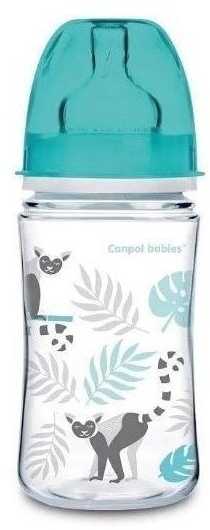Canpol butelka 240 ml antykolkowa 35/227 Easy Start Jungle Szara