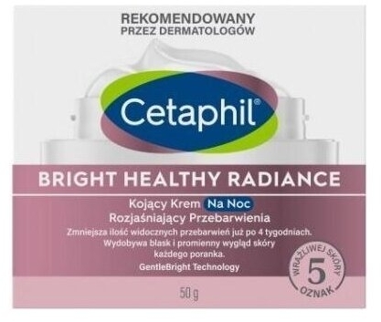 Cetaphil Bright Healthy Radiance Kojący krem na noc rozjaśniający przebarwienia 50 g