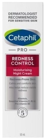 Cetaphil pro redness krem nawilżający na noc 50 ml. Zmniejszający zaczerwienienie