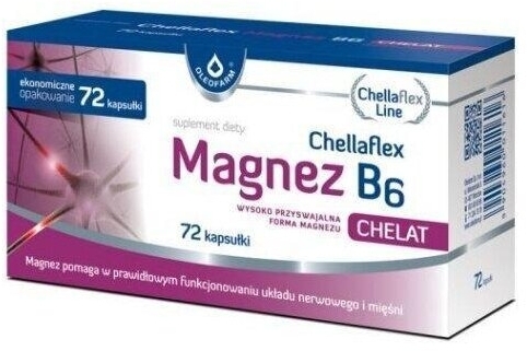 Chellaflex Magnez B6 72 kapsułek