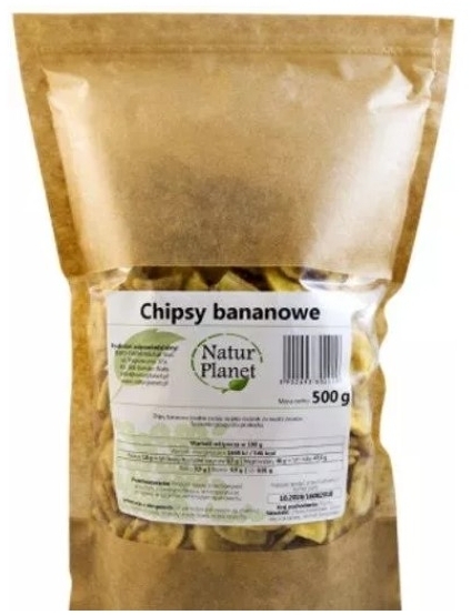 Chipsy bananowe NaturPlanet 500 g