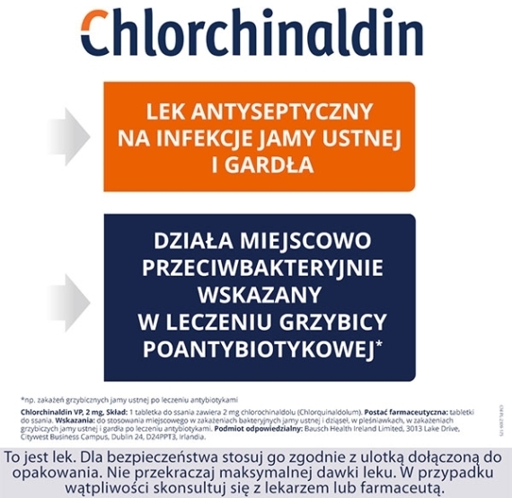 Chlorchinaldin VP 2 mg 20 tabletek do ssania