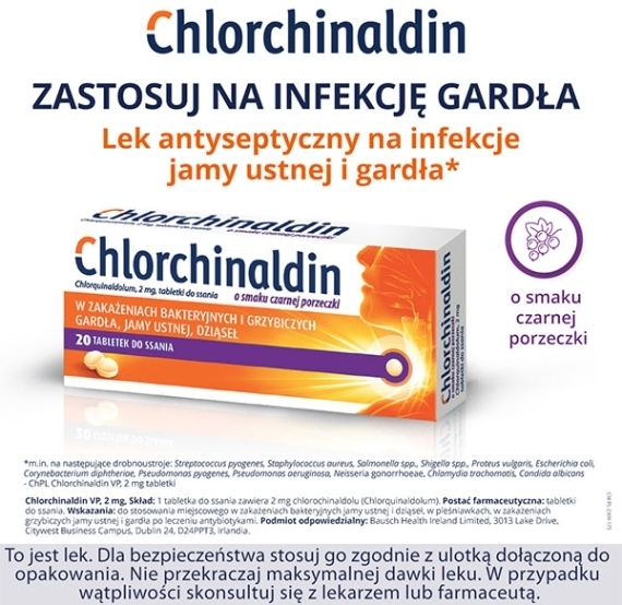 Chlorchinaldin VP 2 mg 20 tabletek do ssania