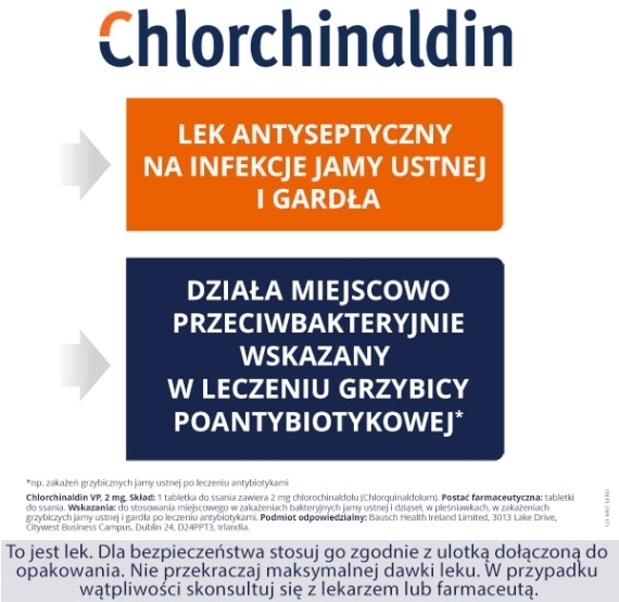 Chlorchinaldin VP 2 mg 40 tabletek do ssania
