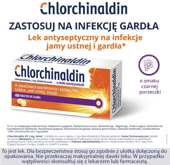 Chlorchinaldin VP 2 mg 40 tabletek do ssania