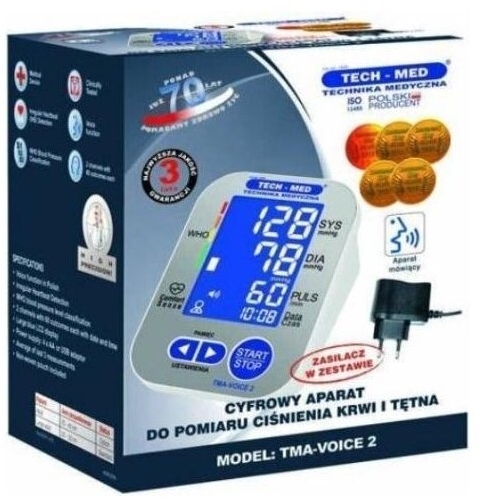 Ciśnieniomierz naramienny elektroniczny z zasilaczem Tech-Med TMA-VOICE 2