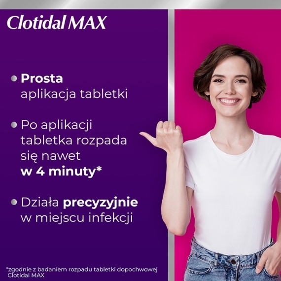 Clotidal MAX tabletki dopochwowe 0,5 g 1 tabletka