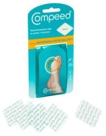 Compeed Plastry na zwyrodnienia kostne Halluksy Średnie 5 sztuk