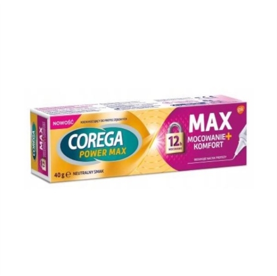 Corega Power Max Mocowanie + Komfort krem do protez 40 g