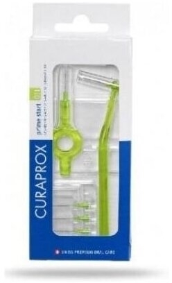 Curaprox CPS 011 prime start szczoteczki międzyzębowe 5 sztuk + uchwyt UHS 470 + uchwyt UHS 409
