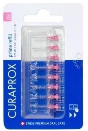 Curaprox CPS 08 prime refill końcówki do szczoteczek międzyzębowych 8 sztuk