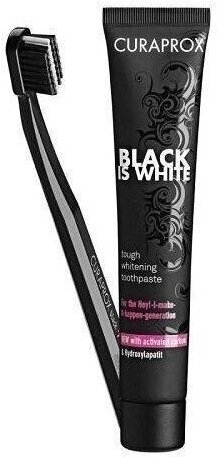 Curaprox Zestaw Black is White Pasta do zębów + szczoteczka