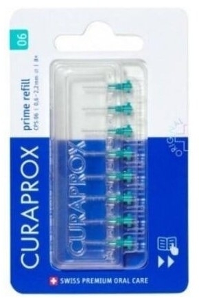 Curaprox cps 06 prime refill końcówki do szczoteczek międzyzębowych 8 sztuk