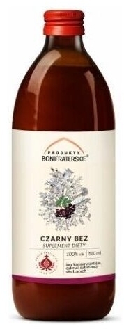 Czarny bez sok Produkty Bonifraterskie 500 ml