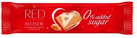 Czekolada RED biała z karmelem bez cukru 26 g