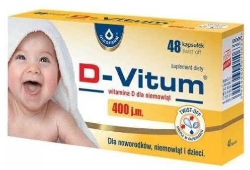 D-Vitum Witamina D 400 j.m. Dla Niemowląt 48 kapsułek